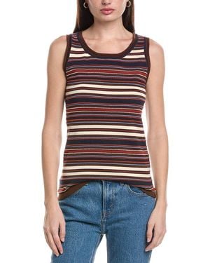 Halston Striped Sweater - Red