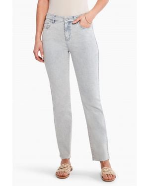 NIC+ZOE Mid Rise Straight Ankle Jean - Gray