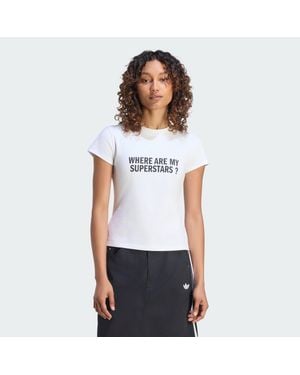 adidas Where Are My Superstars Wmns Tee - White