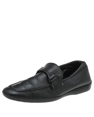 Tod's Leather Slip On Loafers - Black