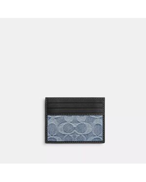 COACH Slim Id Card Case - Black