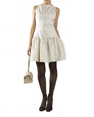 Glamorous Ellie Brocade Dress - Natural