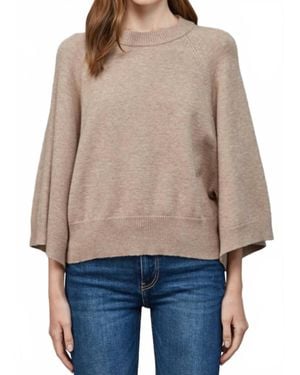 Fate Raglan Sleeve Crew Neck Sweater - Blue