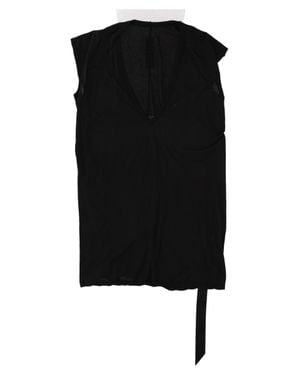 Rick Owens Dylan T Slim Fit Sleeveless Cotton T-Shirt - Black