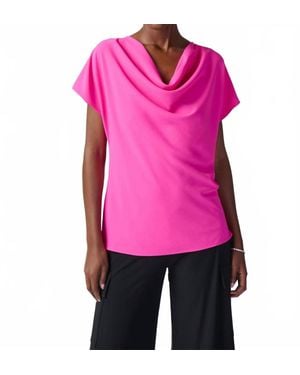 Joseph Ribkoff Drape Blouse - Pink