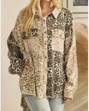 Oli & Hali Little Mixed Up Top - Metallic