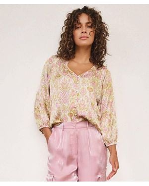 EsQualo Sella Solar Blouse - Pink