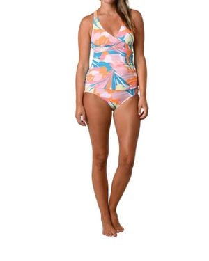 Jantzen Wrap X-Back Tankini Bikini Swim Top - Orange