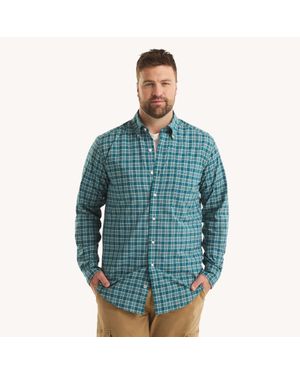 Nautica Big & Tall Plaid Shirt - Blue