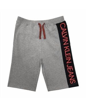 Calvin Klein Boys Logo Waistband Shorts - Gray