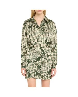 Ramy Brook Palmer Long Sleeve Mini Dress - Green