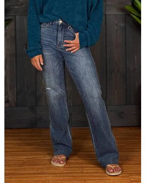 Judy Blue No Chaser Straight Jeans - Blue