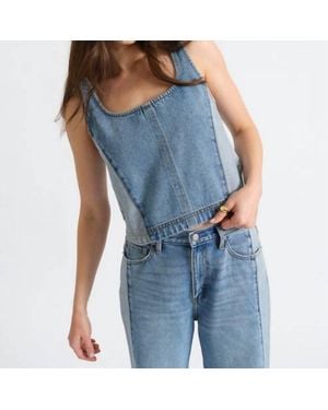 DAZE Solana Sleeveless Top - Blue