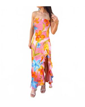 Dress Forum Jaci Strapless Maxi Dress - Orange