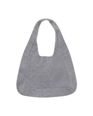 GRADE & GATHER Medium Sized Knitted Shoulder Bag - Gray