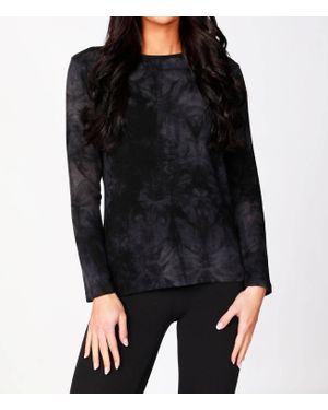 French Kyss Soft Stretch Basic Tie Dye Tee - Black