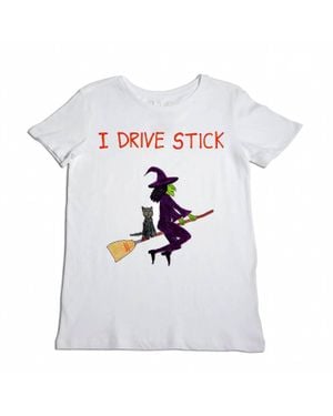 Unfortunate Portrait I Drive Stick Tee - White