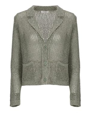 Kangra Cotton Sequined Single Breasted Blazer - Green