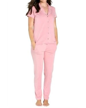 Twelve Eighty Eight Brenda Short Sleeve Pajama Set - Pink
