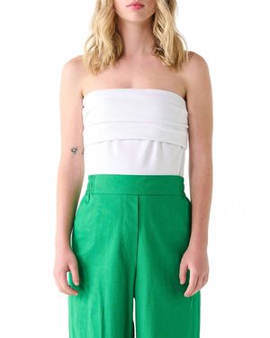 Dex Ruched Bandeau Top - Green