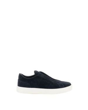 Hogan Suede Leather Slip-On Sneakers - Blue