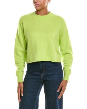 Brodie Cashmere Loopback Cashmere Sweater - Blue