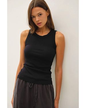 Be Cool Round Neck Tank Top - Black