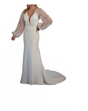 Essence of Australia Modern Boho Wedding Dress - White