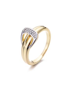 Adornia 14K Plated Buckle Ring - Metallic