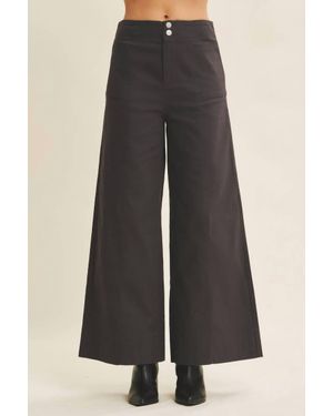 In February Melissa Stretchy Wide Leg Pant - Black