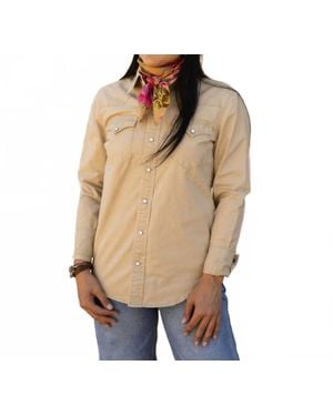 Rodeo Quincy Cedona Pearl Snap Top - Natural