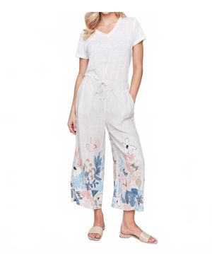 Charlie b Aaron Floral Print Pant - White