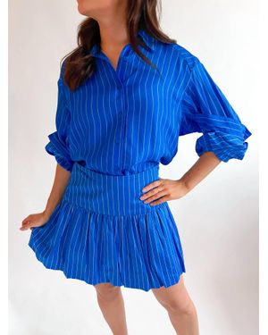 Karina Grimaldi Kaia Bubble Hem Skirt - Blue