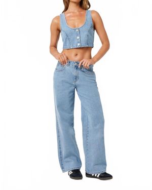 Abrand Jeans Ariane Cropped Top - Blue