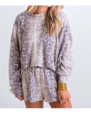 Karlie Snake Crossback Top - Purple