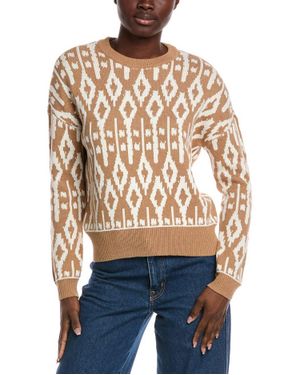 Minnie Rose Fair Isle Crew Sweater - Blue