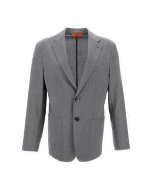 Barena Single-Breasted Wool Jacket With Notched Lapel - Gray
