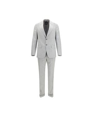 BOSS Hugo Boss Cotton Two-Piece Suit - Gray