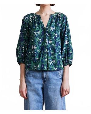 Apiece Apart Mitte Aqua Di Fiore Top - Blue