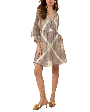 Hale Bob Emerie Silk-Blend Mini Dress - Natural