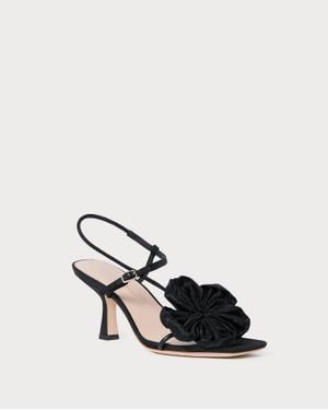 Loeffler Randall Frank Flowered Sandals - Black
