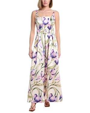 Julia Jordan Monroe Twill Sleeveless Maxi Dress - White