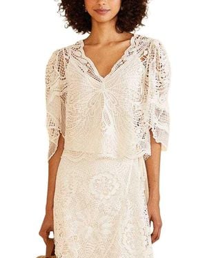 FARM Rio Guipire Blouse - Natural
