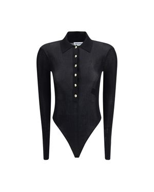 Self-Portrait Knit Bodysuit - Blue