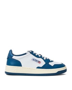 Autry Mallard Medalist Low Leather Sneakers - Blue