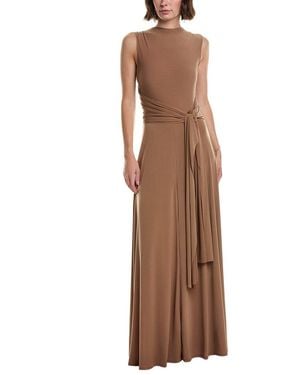 Issue New York Wrap Bodice Gown - Brown
