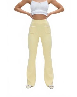 Frankie's Bikinis Camden Knit Pants - Yellow