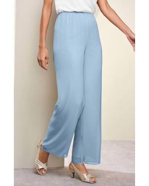 Alex Evenings Chiffon Pants - Blue