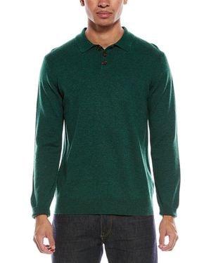 Brodie Cashmere Wool & Cashmere-Blend Trophy Neck Sweater - Green