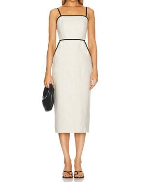 MILLY Amara Midi Dress - White